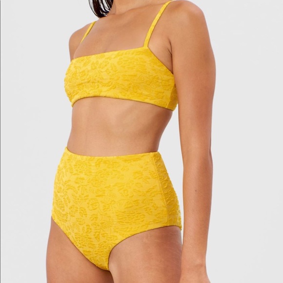 Yellow designer swim suit